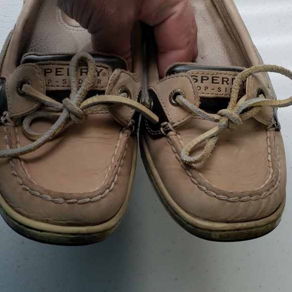 Sperry leopard print leather topsiders tan brown - Picture 6 of 7